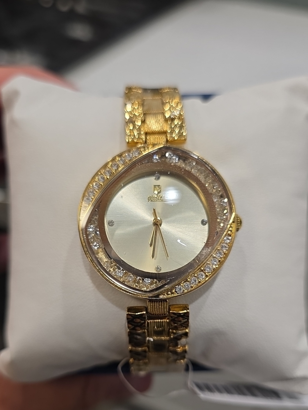 857.  Montres Prestige MPW-0220 Gold-Tone Women’s Quartz Watch 30mm